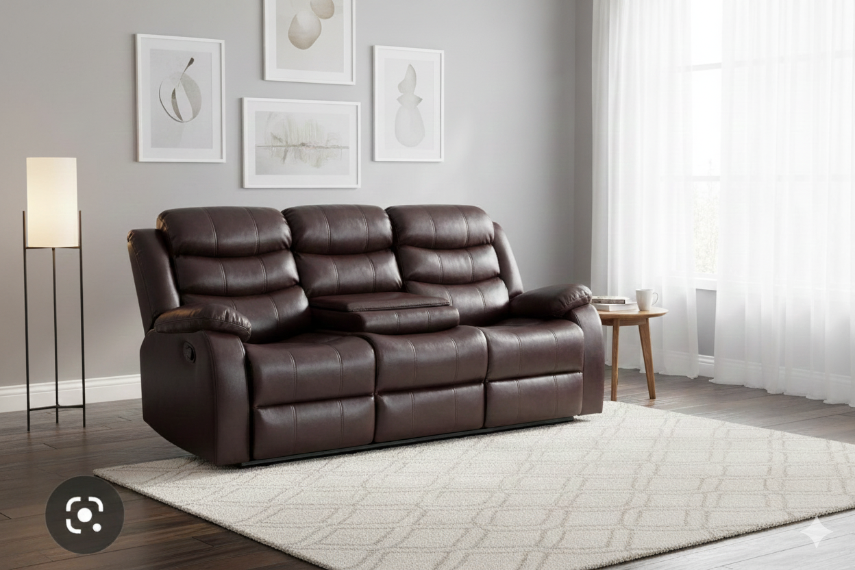 Comfortable 3 Seater Recliner Sofa – Plush Seating & Smooth Recline | UK Stock
